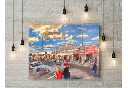 Pittodrie Stadium 'Going to the Match' Fine Art Canvas - Aberdeen FC